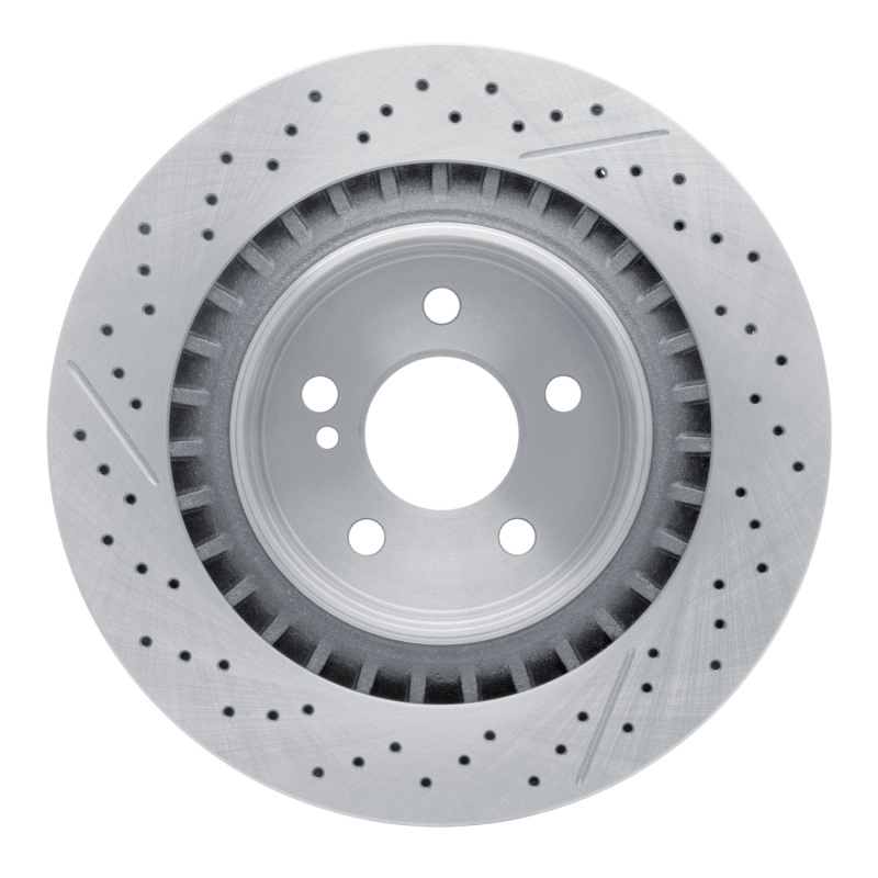Mercedes-Benz CLK63 AMG Brake Rotor (1) - Rear - R1 Concepts - Drilled and Slotted - `05-`11